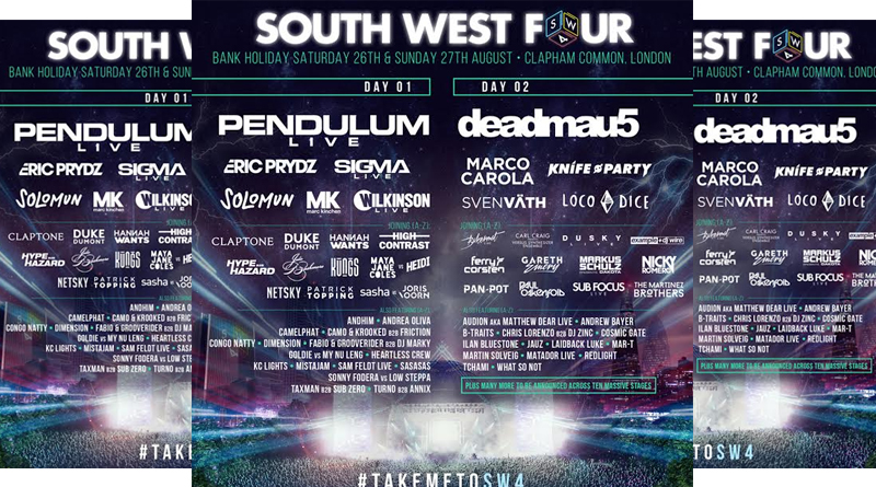 SW4 Festival Announce Robin Schulz, Don Diablo and Jonas Blue for Saturday main stage!