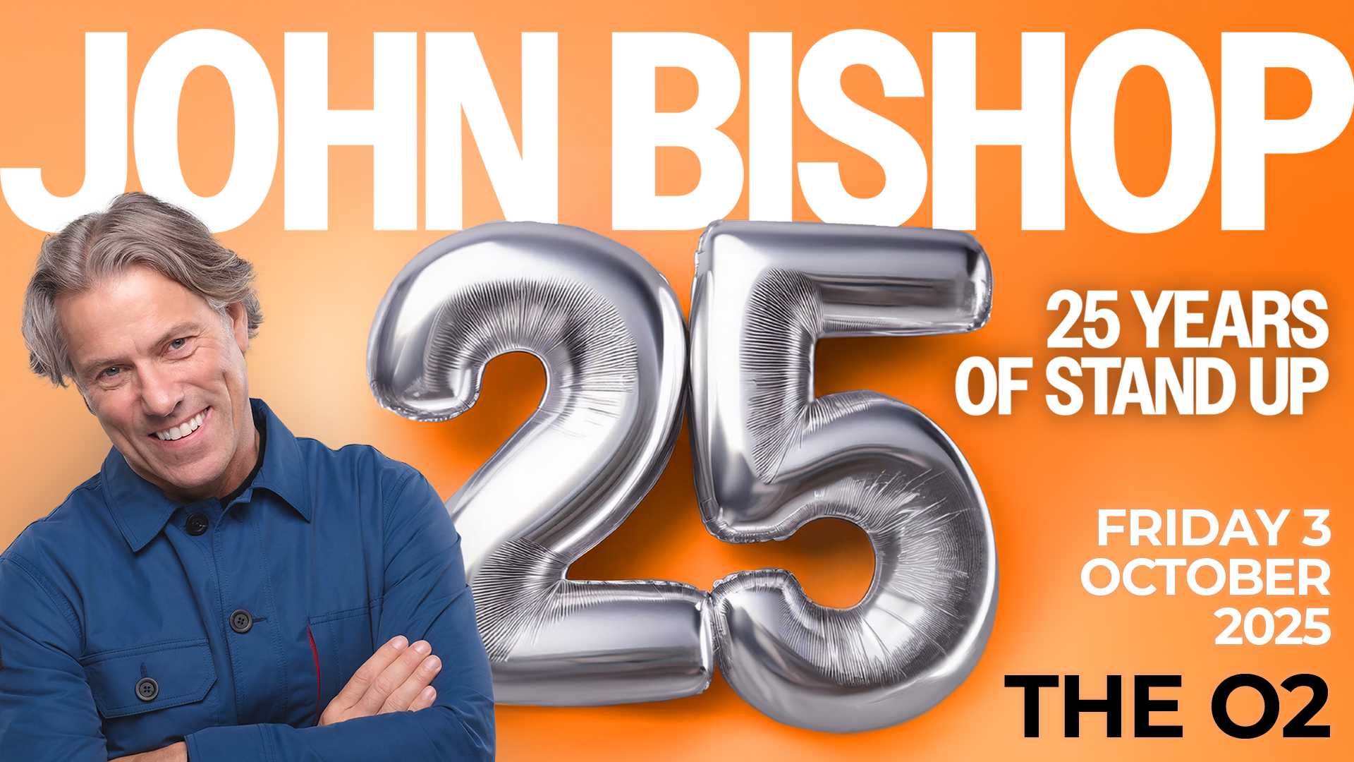 Read more about the article Performing At The O2 Arena! ‘John Bishop: 25’ – 25 Years of Stand Up!